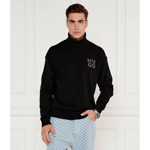 HUGO Wełniany sweter San Toby-L | Relaxed fit ze sklepu Gomez Fashion Store w kategorii Swetry męskie - zdjęcie 185004026