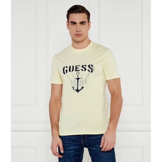 GUESS T-shirt Marine | Slim Fit ze sklepu Gomez Fashion Store w kategorii T-shirty męskie - zdjęcie 185004069