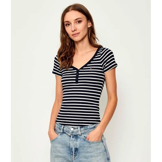 Tommy Jeans Bluzka HENLEY | Slim Fit ze sklepu Gomez Fashion Store w kategorii Bluzki damskie - zdjęcie 185004225