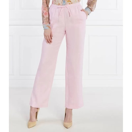 Samsøe Samsøe Lniane spodnie Hoys string | Straight fit ze sklepu Gomez Fashion Store w kategorii Spodnie damskie - zdjęcie 185004319