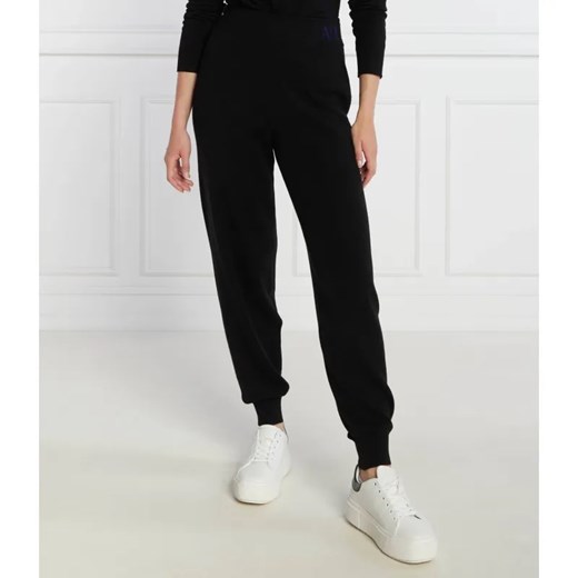 Armani Exchange Spodnie dresowe | Regular Fit | z dodatkiem wełny ze sklepu Gomez Fashion Store w kategorii Spodnie damskie - zdjęcie 185004558
