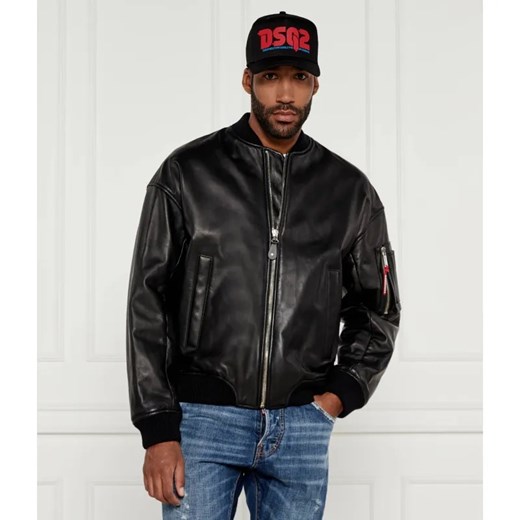 Dsquared2 Skórzana kurtka bomber | Regular Fit ze sklepu Gomez Fashion Store w kategorii Kurtki męskie - zdjęcie 185004577