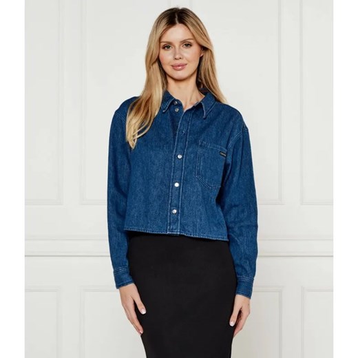 Calvin Klein Jeans Jeansowa koszula | Cropped Fit | z dodatkiem lnu XL Gomez Fashion Store okazja