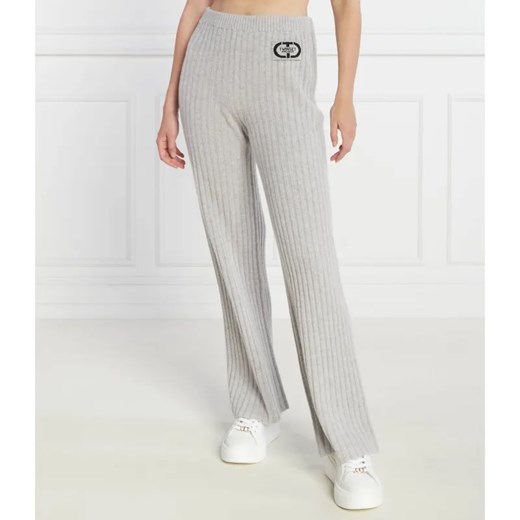 TWINSET Wełniane spodnie dzianinowe | Regular Fit | z dodatkiem kaszmiru ze sklepu Gomez Fashion Store w kategorii Spodnie damskie - zdjęcie 185004736