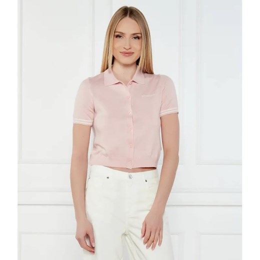 Guess Jeans Polo CARDI | Cropped Fit | z dodatkiem jedwabiu ze sklepu Gomez Fashion Store w kategorii Swetry damskie - zdjęcie 185004839