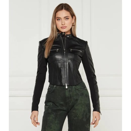 Pinko Skórzana kurtka BATMAN | Cropped Fit ze sklepu Gomez Fashion Store w kategorii Kurtki damskie - zdjęcie 185005158