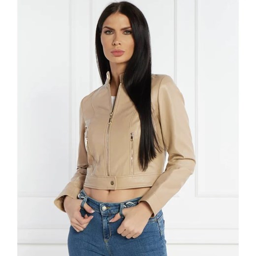 Liu Jo Skórzana kurtka | Cropped Fit Liu Jo 38 promocyjna cena Gomez Fashion Store