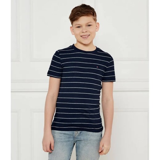 Tommy Hilfiger T-shirt | Regular Fit | z dodatkiem lnu ze sklepu Gomez Fashion Store w kategorii T-shirty chłopięce - zdjęcie 185005379