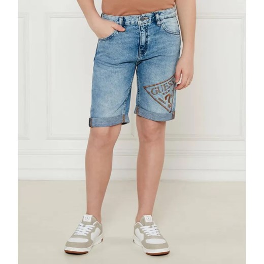 Guess Jeansowe szorty | Regular Fit | z dodatkiem lnu ze sklepu Gomez Fashion Store w kategorii Spodenki chłopięce - zdjęcie 185005415
