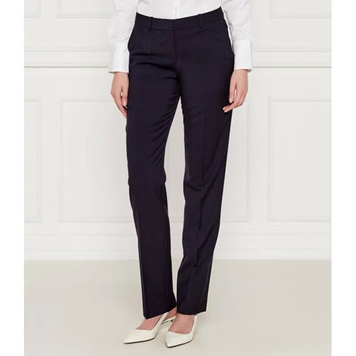 BOSS BLACK Wełniane spodnie Tameah | Slim Fit ze sklepu Gomez Fashion Store w kategorii Spodnie damskie - zdjęcie 185005599