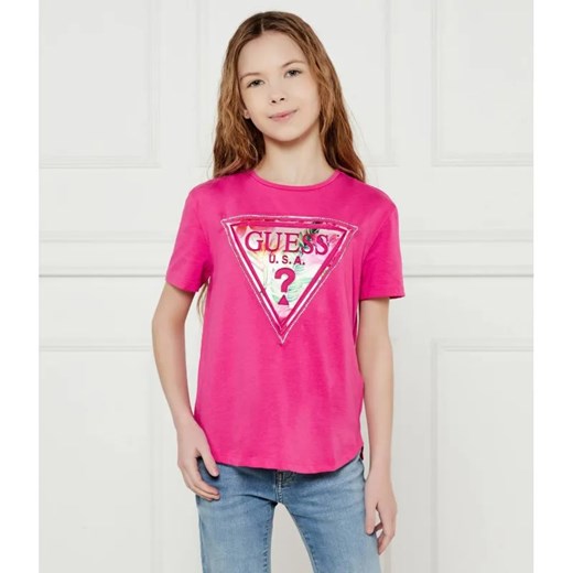 Guess T-shirt | Regular Fit ze sklepu Gomez Fashion Store w kategorii Bluzki dziewczęce - zdjęcie 185006279