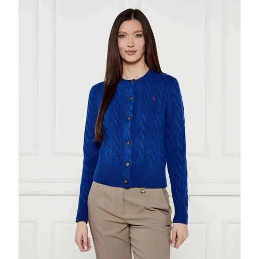 POLO RALPH LAUREN Wełniany kardigan | Regular Fit | z dodatkiem kaszmiru ze sklepu Gomez Fashion Store w kategorii Swetry damskie - zdjęcie 185006455