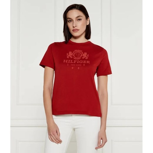 Tommy Hilfiger T-shirt | Regular Fit ze sklepu Gomez Fashion Store w kategorii Bluzki damskie - zdjęcie 185006878