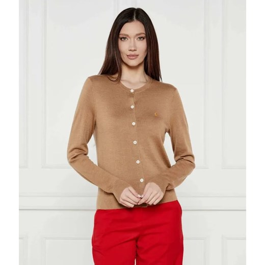 POLO RALPH LAUREN Wełniany kardigan LUNAR | Regular Fit ze sklepu Gomez Fashion Store w kategorii Swetry damskie - zdjęcie 185007077