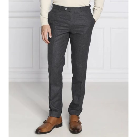 Oscar Jacobson Wełniane spodnie Denz Turn Up | Regular Fit ze sklepu Gomez Fashion Store w kategorii Spodnie męskie - zdjęcie 185007245