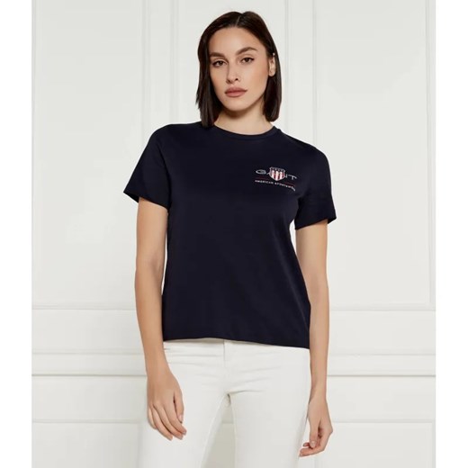 Gant T-shirt | Regular Fit ze sklepu Gomez Fashion Store w kategorii Bluzki damskie - zdjęcie 185007258