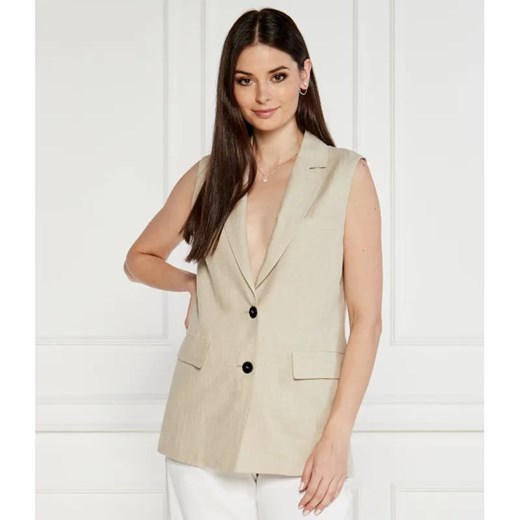 Marella Lniana kamizelka PALK | Regular Fit ze sklepu Gomez Fashion Store w kategorii Kamizelki damskie - zdjęcie 185007308