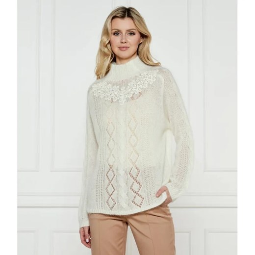 TWINSET Półgolf | Regular Fit | z dodatkiem wełny ze sklepu Gomez Fashion Store w kategorii Swetry damskie - zdjęcie 185007396