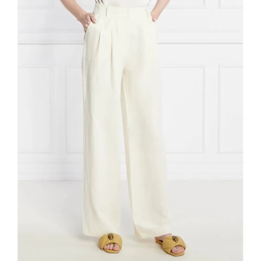 Patrizia Pepe Spodnie | Regular Fit | z dodatkiem lnu ze sklepu Gomez Fashion Store w kategorii Spodnie damskie - zdjęcie 185007645