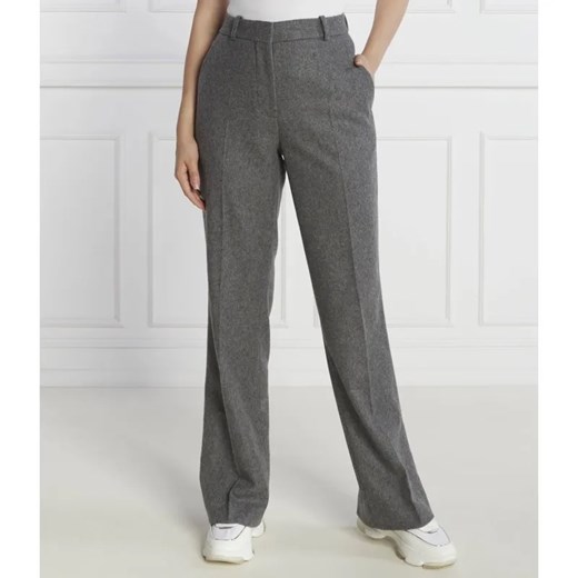 Calvin Klein Wełniane spodnie | Regular Fit ze sklepu Gomez Fashion Store w kategorii Spodnie damskie - zdjęcie 185007756