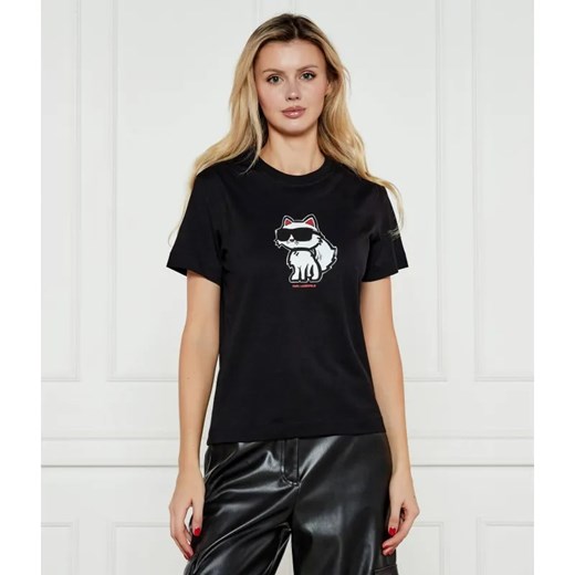 Karl Lagerfeld T-shirt IKON SKETCH CHOUPETTE | Regular Fit ze sklepu Gomez Fashion Store w kategorii Bluzki damskie - zdjęcie 185007969