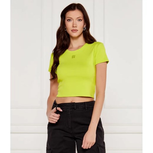 HUGO T-shirt Delanor | Cropped Fit ze sklepu Gomez Fashion Store w kategorii Bluzki damskie - zdjęcie 185007988