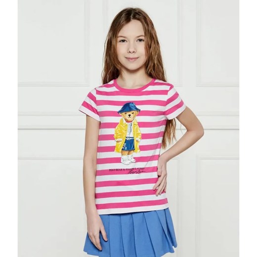 POLO RALPH LAUREN T-shirt | Regular Fit ze sklepu Gomez Fashion Store w kategorii Bluzki dziewczęce - zdjęcie 185008128