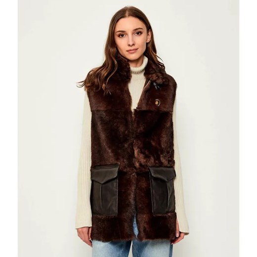 Aeronautica Militare Skórzana kamizelka | Regular Fit ze sklepu Gomez Fashion Store w kategorii Kamizelki męskie - zdjęcie 185008169