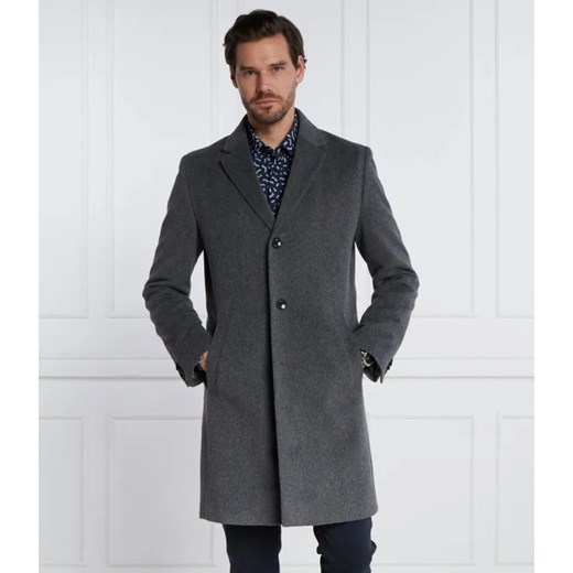BOSS BLACK Wełniany płaszcz H-Hyde-C-224 ze sklepu Gomez Fashion Store w kategorii Płaszcze męskie - zdjęcie 185008216