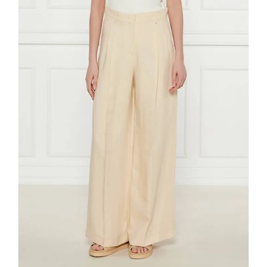 Weekend MaxMara Spodnie VELIERO | Relaxed fit | z dodatkiem lnu ze sklepu Gomez Fashion Store w kategorii Spodnie damskie - zdjęcie 185008499