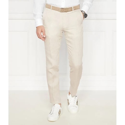 Joop! Lniane spodnie JT-18Hank | Slim Fit ze sklepu Gomez Fashion Store w kategorii Spodnie męskie - zdjęcie 185008638