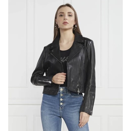 Marc Cain Skórzana kurtka | Regular Fit ze sklepu Gomez Fashion Store w kategorii Kurtki damskie - zdjęcie 185009156