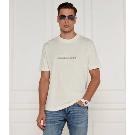 Calvin Klein Jeans T-shirt CHENILLE | Regular Fit ze sklepu Gomez Fashion Store w kategorii T-shirty męskie - zdjęcie 185009177