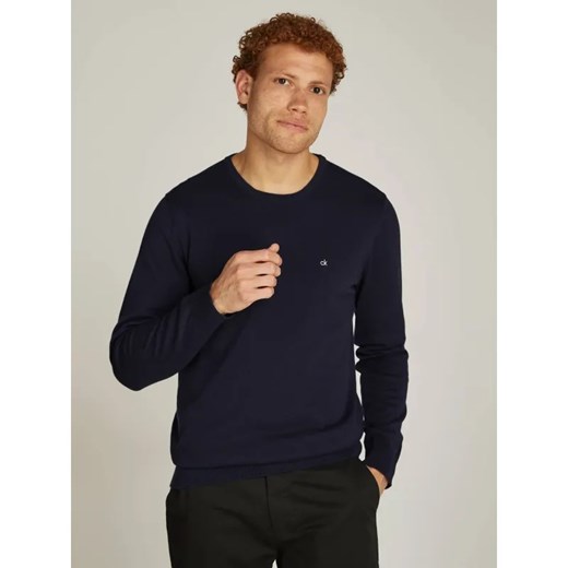 Calvin Klein Sweter | Regular Fit | z dodatkiem jedwabiu ze sklepu Gomez Fashion Store w kategorii Swetry męskie - zdjęcie 185009579