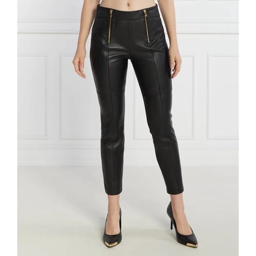 Pinko Skórzane spodnie | Slim Fit ze sklepu Gomez Fashion Store w kategorii Spodnie damskie - zdjęcie 185009719