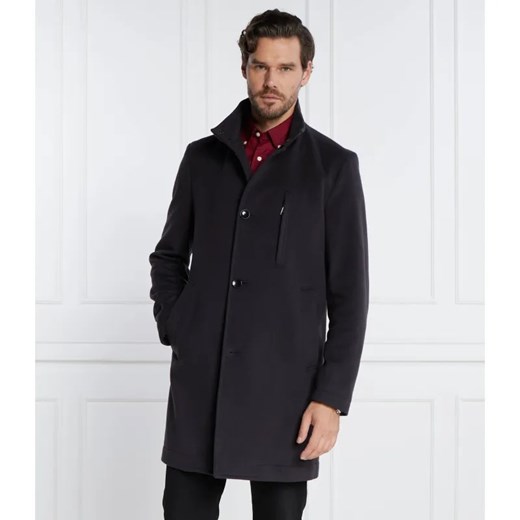 BOSS BLACK Wełniany płaszcz H Hyde Standup C ze sklepu Gomez Fashion Store w kategorii Płaszcze męskie - zdjęcie 185009757