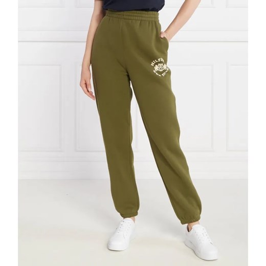Tommy Hilfiger Spodnie dresowe VARSITY FLOCK | Relaxed fit ze sklepu Gomez Fashion Store w kategorii Spodnie damskie - zdjęcie 185010079