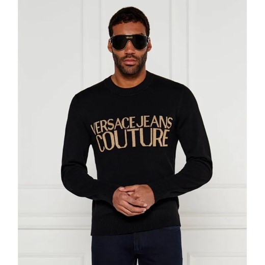 Versace Jeans Couture Sweter | Regular Fit | z dodatkiem wełny i kaszmiru ze sklepu Gomez Fashion Store w kategorii Swetry męskie - zdjęcie 185010589