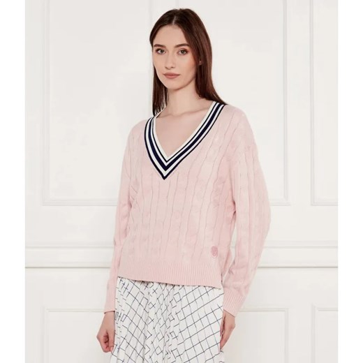 Marc Cain Sweter | Relaxed fit | z dodatkiem jedwabiu i kaszmiru ze sklepu Gomez Fashion Store w kategorii Swetry damskie - zdjęcie 185010729