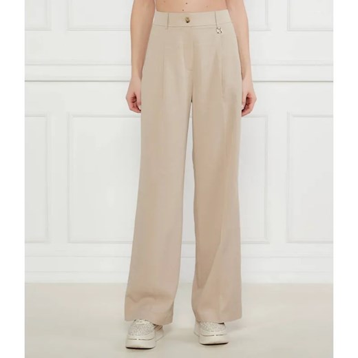 Joop! Spodnie Polly | flare fit | z dodatkiem lnu ze sklepu Gomez Fashion Store w kategorii Spodnie damskie - zdjęcie 185010979