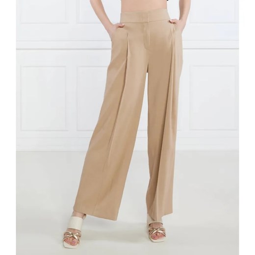 Marc Cain Lniane spodnie | Straight fit ze sklepu Gomez Fashion Store w kategorii Spodnie damskie - zdjęcie 185010995
