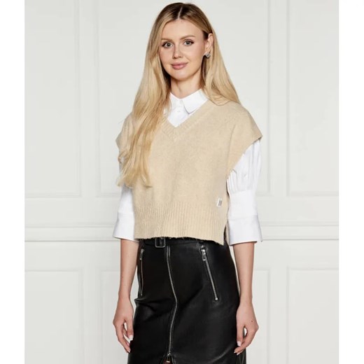 HUGO Kamizelka selleny | Regular Fit ze sklepu Gomez Fashion Store w kategorii Kamizelki damskie - zdjęcie 185011328