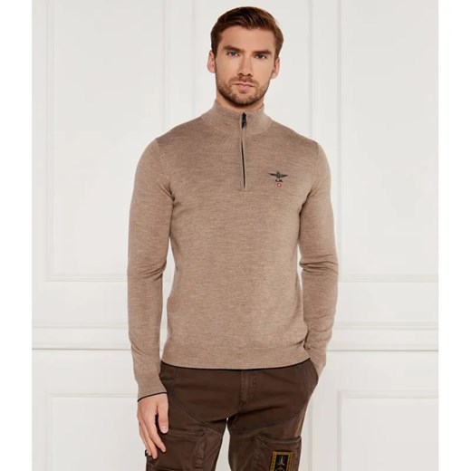 Aeronautica Militare Wełniany sweter | Regular Fit ze sklepu Gomez Fashion Store w kategorii Swetry męskie - zdjęcie 185011329
