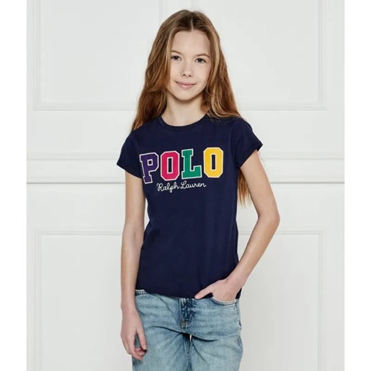 POLO RALPH LAUREN T-shirt | Regular Fit ze sklepu Gomez Fashion Store w kategorii Bluzki dziewczęce - zdjęcie 185011949