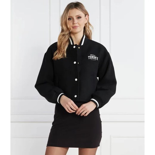 Tommy Jeans Kurtka bomber TJW CRP WOOL VARSITY | Cropped Fit | z dodatkiem wełny ze sklepu Gomez Fashion Store w kategorii Kurtki damskie - zdjęcie 185011987