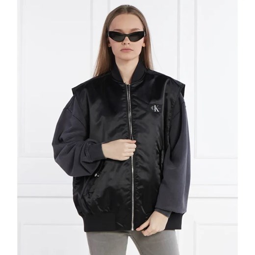 Calvin Klein Jeans Satynowy bezrękawnik | Loose fit ze sklepu Gomez Fashion Store w kategorii Kamizelki damskie - zdjęcie 185012196