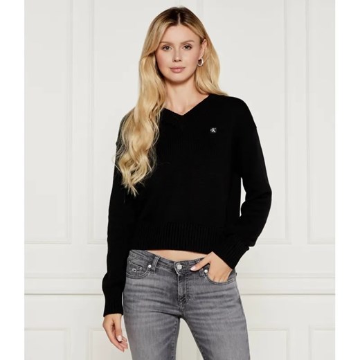 Calvin Klein Jeans Sweter EMBRO | Regular Fit ze sklepu Gomez Fashion Store w kategorii Swetry damskie - zdjęcie 185012399