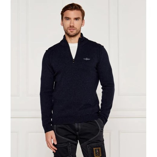 Aeronautica Militare Wełniany sweter | Regular Fit ze sklepu Gomez Fashion Store w kategorii Swetry męskie - zdjęcie 185013079