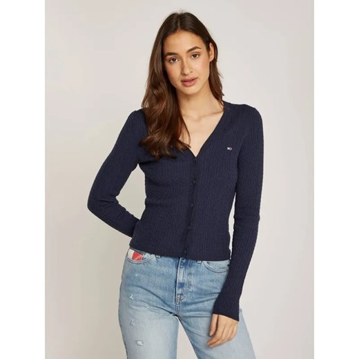 Tommy Jeans Kardigan ESSENTIAL | Slim Fit ze sklepu Gomez Fashion Store w kategorii Swetry damskie - zdjęcie 185013167