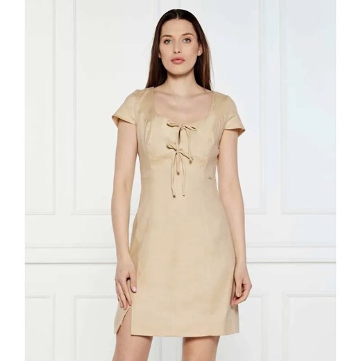 GUESS Lniana sukienka ISABEAU ze sklepu Gomez Fashion Store w kategorii Sukienki - zdjęcie 185013259